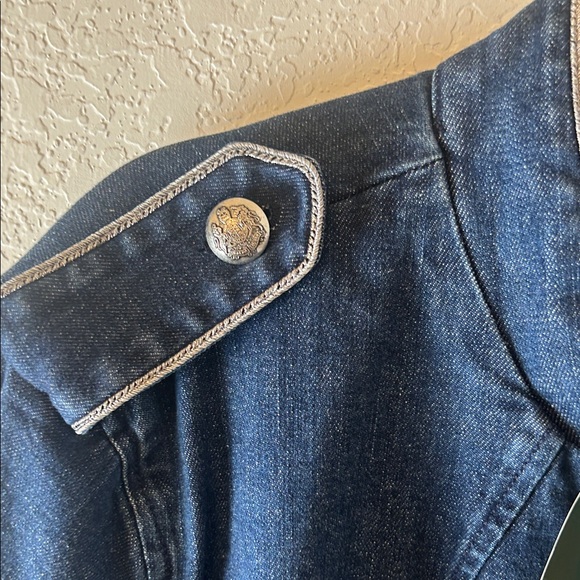 NWT Ralph Lauren women’s plus Denim Blue Jacket w/ silver button size 20w - Picture 6 of 7